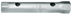 Gedore 6210210 26 R 8X9 Double ended socket spanner, hollow shank, hexagon 8x9 mm