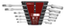 Gedore 3301084 R07205106 Combination ratchet spanner set reversible with hold function