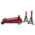 Sealey 3010CX Standard Chassis Trolley Jack 3 Tonne with Axle Stands (Pair) 3 Tonne Capacity per Stand