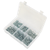Sealey AB062STCS Zinc Plated Self-Tapping Countersunk Pozi Screw Assortment 510pc - DIN 7982
