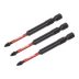 Sealey AK8257 Premier Pozi Impact Power Tool Bits #1 x 75mm 3pc