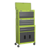 Sealey AP2200BBHVSTACK American Pro Topchest, Mid-Box Tool Chest & Rollcab 9 Drawer Stack - Green