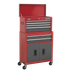 Sealey AP2200BBSTACK American Pro Topchest, Mid-Box Tool Chest & Rollcab Stack 9 Drawer - Red