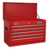 Sealey AP22STACK American Pro Topchest, Mid-Box Tool Chest & Rollcab Stack 14 Drawer - Red