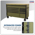 Sealey AP5210KBE Superline Pro Mobile Trolley with Wooden Worktop & Power Bar 10 Drawer 1320mm