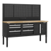 Sealey APMWB72COMBO2W Superline Pro Modular Workbench with 6 Drawers & Cupboard Wooden Worktop 1830mm