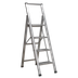 Sealey APSL4 Aluminium Professional Folding Step Ladder 4-Step 150kg Capacity - EN 1483