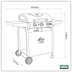 Dellonda DG14 3 Burner Gas BBQ Grill with Piezo Ignition & Thermometer