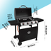 Dellonda DG15 4 Burner Gas BBQ Grill with Piezo Ignition & Thermometer