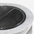 Dellonda DG190 Round MgO Fire Pit with BBQ Grill & Safety Mesh Screen 75cm - Light Grey