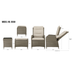 Dellonda DG68 Chester Rattan Wicker Outdoor Recliner Loungers & Table Set 5pc