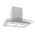 Baridi DH128 Curved Glass Cooker Hood with Carbon Filters & LED Lights 60cm - Stainless Steel
