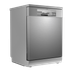 Baridi DH167 Regular Sized Freestanding Dishwasher 60cm Wide 14 Place Settings - Silver