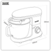 Baridi DH173 1500W Stand Mixer with Accessories 6L - Black