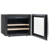 Baridi DH205 28 Bottle Built-In Wine Cooler with Touch Screen Controls, Beech Wood Shelves & LED Light - Black