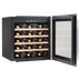 Baridi DH206 36 Bottle Built-In Wine Cooler with Touchscreen Controls, Beech Wood Shelves & LED Light - Black