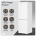 Baridi DH252 60/40 Low Frost Fridge Freezer 157L Capacity - White