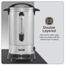 Baridi DH269 Hot Water Boiler/Tea Urn 10L Capacity, Stainless Steel