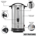 Baridi DH270 Hot Water Boiler, Tea Urn, 20L Capacity, Stainless Steel