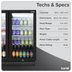 Baridi DH272 Back Bar Drinks Fridge/Cooler with Double Hinged Door & Security Lock 190L - Black