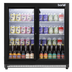 Baridi DH273 Back Bar Drinks Fridge/Cooler with Double Sliding Door & Security Lock 190L - Black