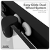 Baridi DH293 Sliding Shower Door 1000 x 1850mm, 6mm Tempered Glass, Reversible - Black