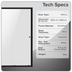 Baridi DH293 Sliding Shower Door 1000 x 1850mm, 6mm Tempered Glass, Reversible - Black