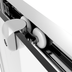 Baridi DH295 Sliding Shower Door 1200 x 1850mm, 6mm Tempered Glass, Reversible - Black