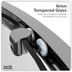 Baridi DH302 Quadrant Shower Entry Enclosure 900 x 900 x 1850mm with 6mm Tempered Glass - Chrome