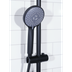 Baridi DH315 Thermostatic Shower Mixer Set, 20cm Round Head, Adjustable Rail - Black