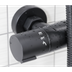 Baridi DH315 Thermostatic Shower Mixer Set, 20cm Round Head, Adjustable Rail - Black