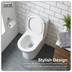 Baridi DH333 Close-Coupled Toilet with Soft Close Seat, Dual Flush Cistern & Rimless Flush - White