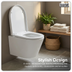 Baridi DH335 Wall Hung Toilet with Soft Close Seat & Rimless Flush - White