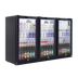 Baridi DH336 Back Bar Drinks Fridge/Cooler with Triple Hinged Door & Security Lock 307L - Black