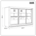 Baridi DH337 Back Bar Drinks Fridge/Cooler with Triple Sliding Door & Security Lock 307L - Black