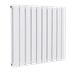 Baridi DH350 Horizontal Radiator Contemporary Double Flat Panel Design 600 x 700mm - White