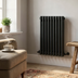 Baridi DH361 Horizontal Traditional 2 Column Radiator 600 x 427mm - Black