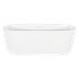 Baridi DH420 Double-Ended Fluted Design Bath with Slim Rim 168cm - Gloss White