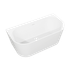 Baridi DH421 Back-to-Wall Slim Rim Bath with Overflow System 150cm - Gloss White