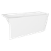 Baridi DH423 Left-Hand Corner Slim Rim Bath with Overflow System 150cm - Gloss White