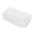 Baridi DH423 Left-Hand Corner Slim Rim Bath with Overflow System 150cm - Gloss White