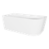 Baridi DH423 Left-Hand Corner Slim Rim Bath with Overflow System 150cm - Gloss White
