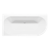 Baridi DH424 Left-Hand Corner Slim Rim Bath with Overflow System 160cm - Gloss White