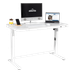 Dellonda DH54 Single Motor Ultra-Quiet Electric Desk with Control Panel, USB Port & Drawer - White Desktop