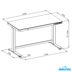 Dellonda DH54 Single Motor Ultra-Quiet Electric Desk with Control Panel, USB Port & Drawer - White Desktop