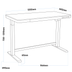Dellonda DH54 Single Motor Ultra-Quiet Electric Desk with Control Panel, USB Port & Drawer - White Desktop