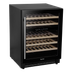 Baridi DH79 46 Bottle Dual Zone Undercounter/Freestanding Fridge with Digital Touch Screen Controls, Wooden Shelves & LED Light - Black