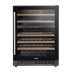 Baridi DH79 46 Bottle Dual Zone Undercounter/Freestanding Fridge with Digital Touch Screen Controls, Wooden Shelves & LED Light - Black