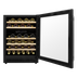 Baridi DH79 46 Bottle Dual Zone Undercounter/Freestanding Fridge with Digital Touch Screen Controls, Wooden Shelves & LED Light - Black
