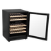 Baridi DH79 46 Bottle Dual Zone Undercounter/Freestanding Fridge with Digital Touch Screen Controls, Wooden Shelves & LED Light - Black